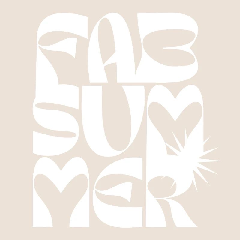 Conception typographique audacieuse de l’amour de l’été