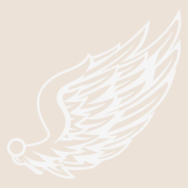 Wings with dynamic feather drawing