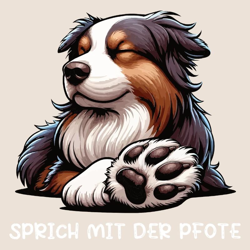Sprich mit der Pfote Australian Shepherd Aussie 