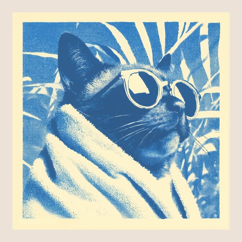 Design rétro cool pour chat