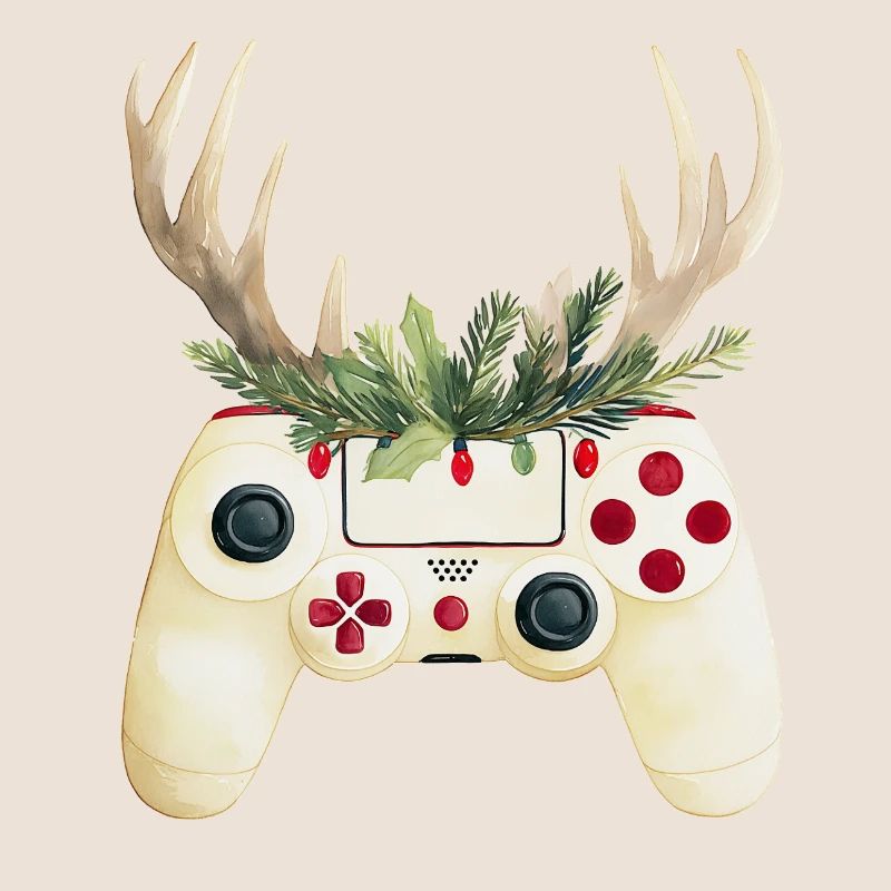 Weihnachtscontroller mit Hirschgeweih