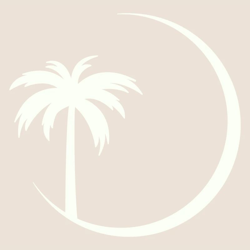 Palm Circle Silhouette