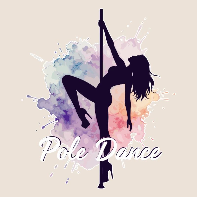 Pole Dance Poledancerinnen Aquarell stark Geschenk
