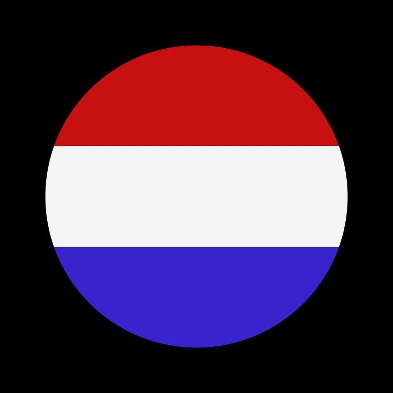 Drapeau rond des Pays-Bas