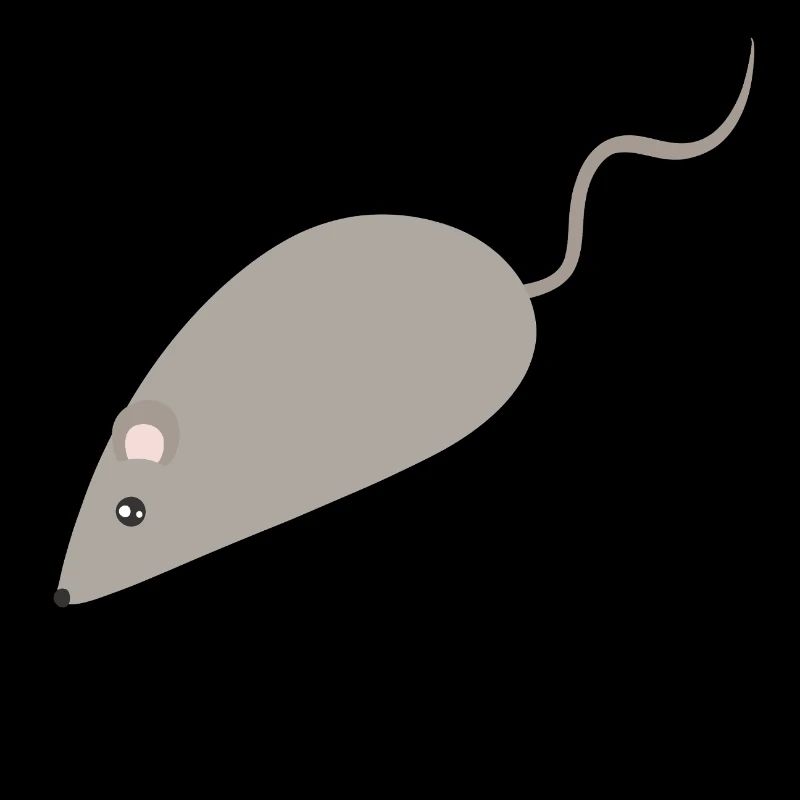 Grey Mouse Minimalist Sketch