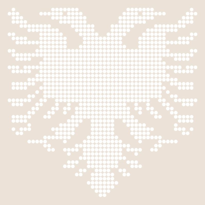 Albanian Double Headed Eagle Dotwork Emblem