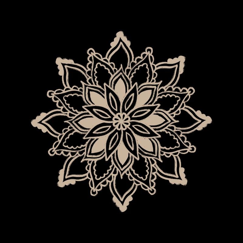 Beige Mandala-Spitzenmuster