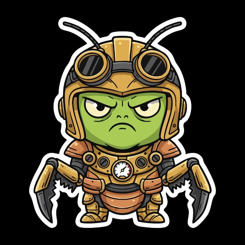 Locust Engineer Steampunk Rüstungsmessing