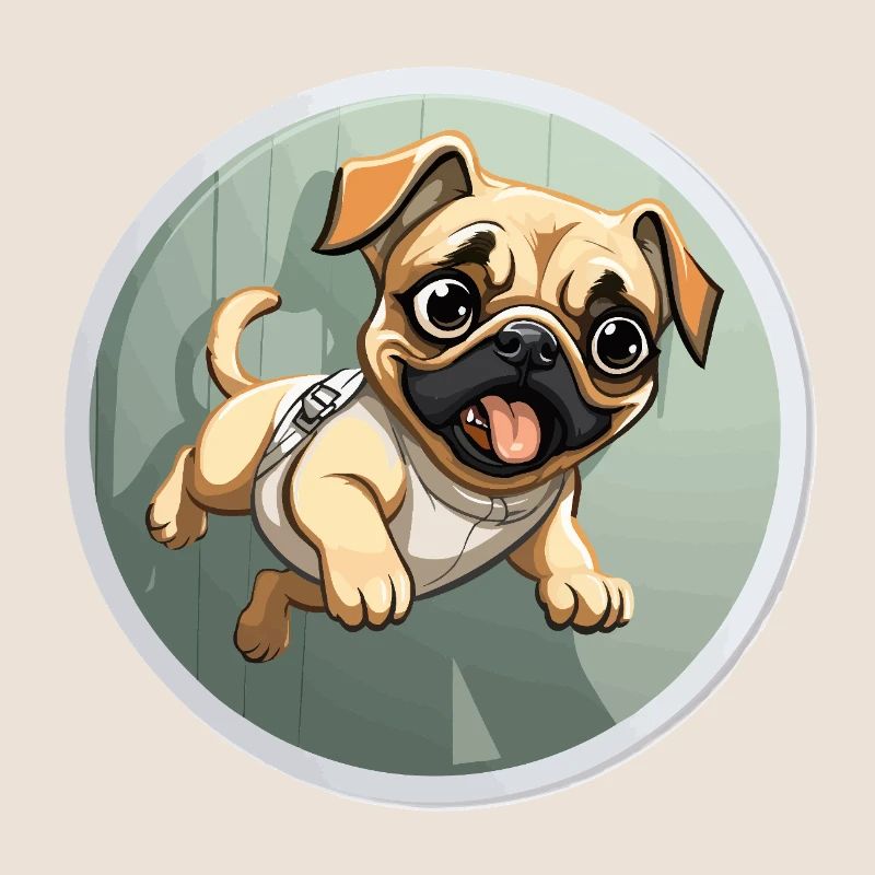 Quiekender Pug Sprinter