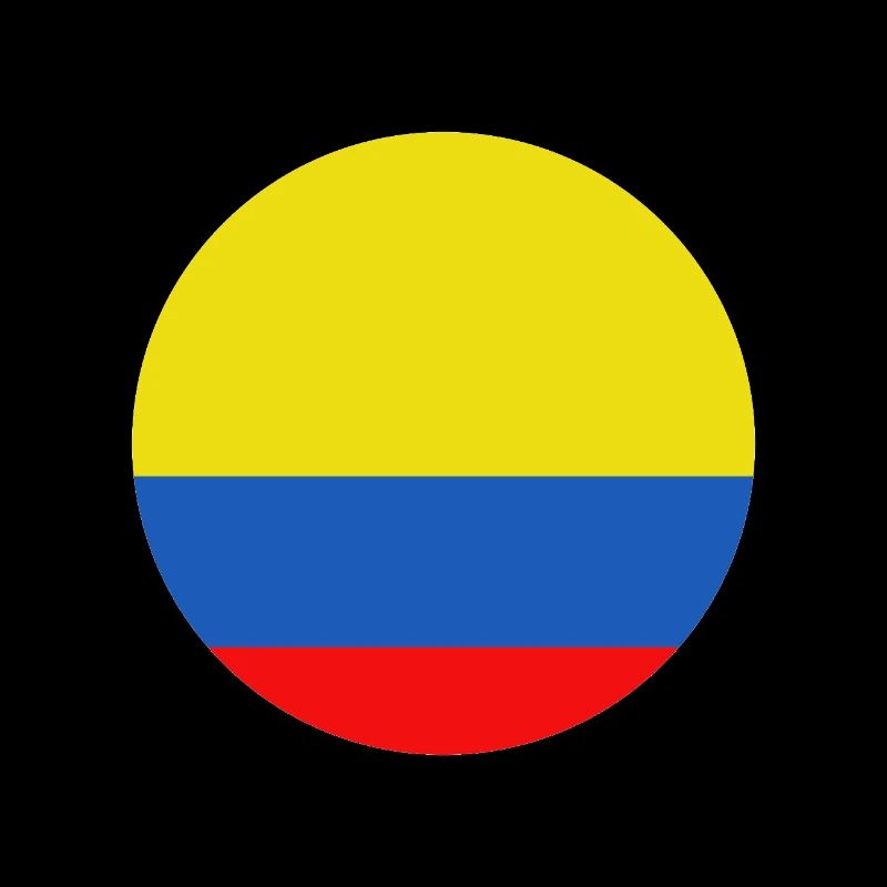 Drapeau rond de la Colombie