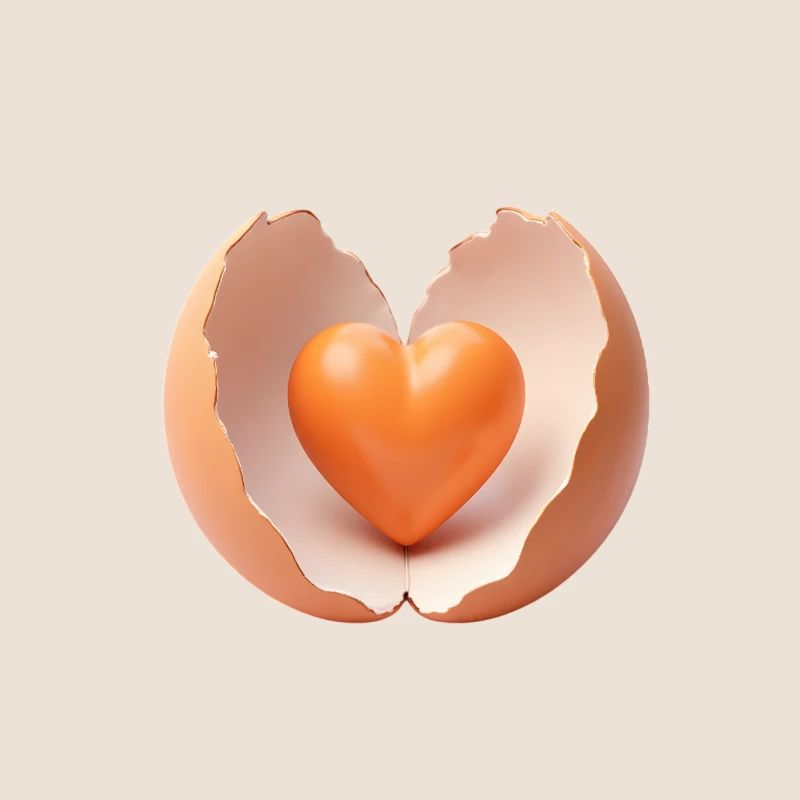 Heart in Broken Eggshell