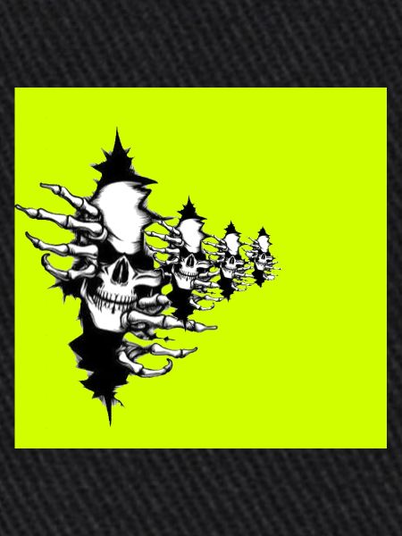 Collier squelette jaune fluo