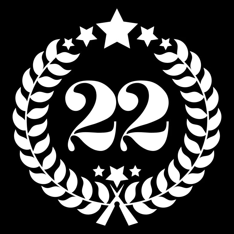22ter numéro de bague d'anniversaire de 22 ans.