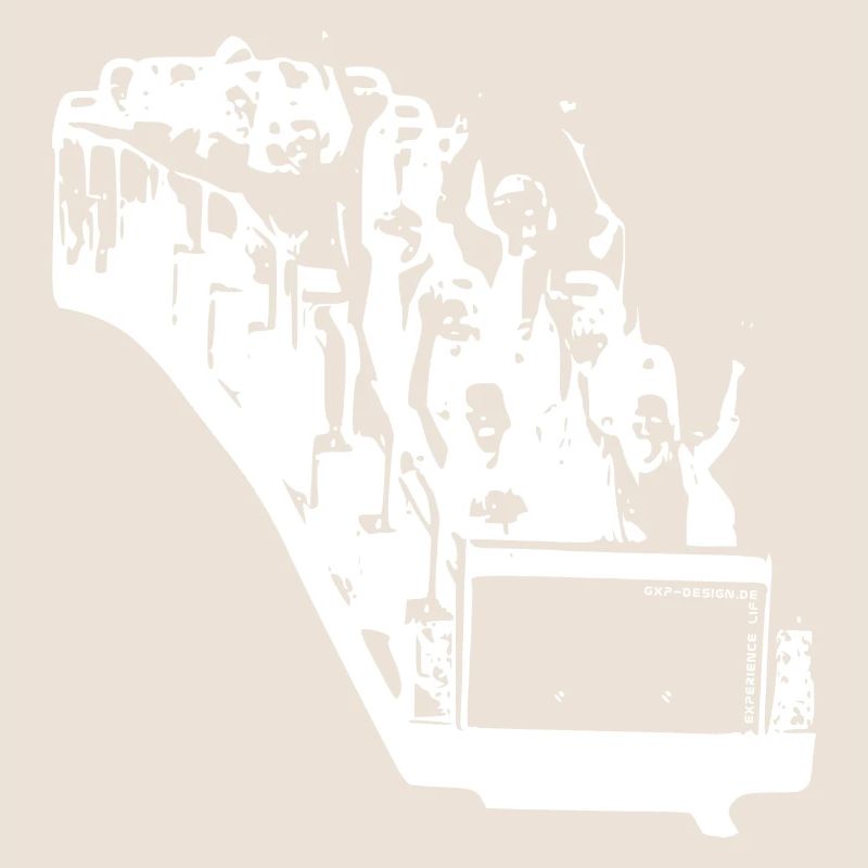 gxp life is a rollercoaster white - achterbahn w
