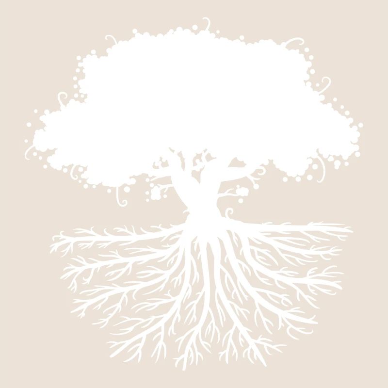 tree roots white