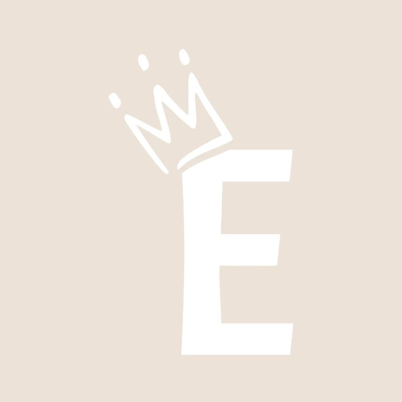 Buchstabe E mit Krone