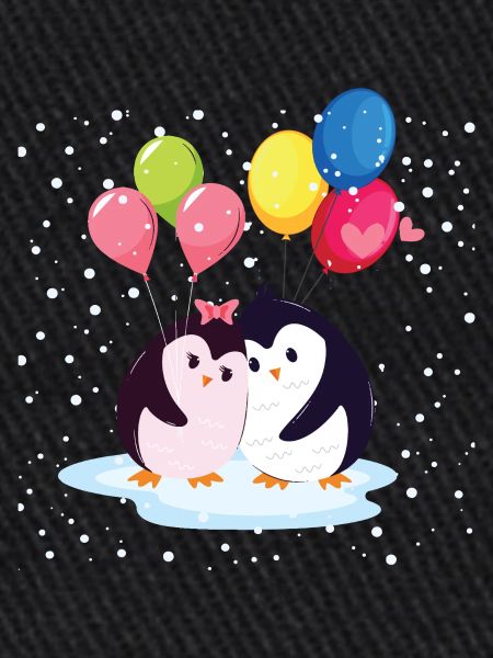 Pingouins avec ballons