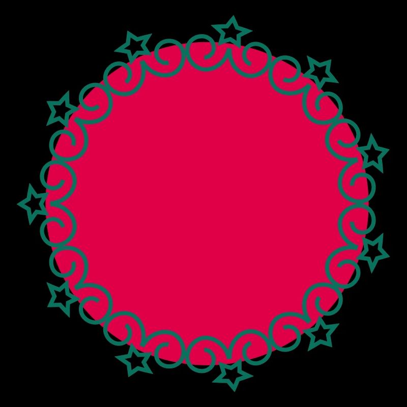 Circle star border frame