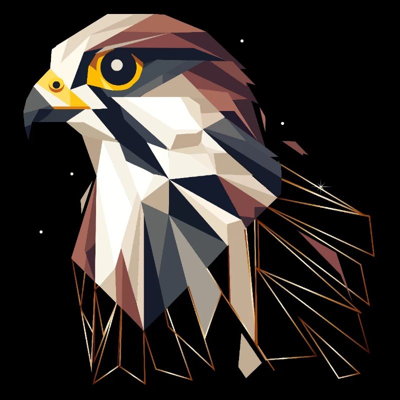 Faucon géométrique – élégance et précision