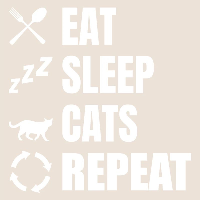 Manger dormir chats répéter