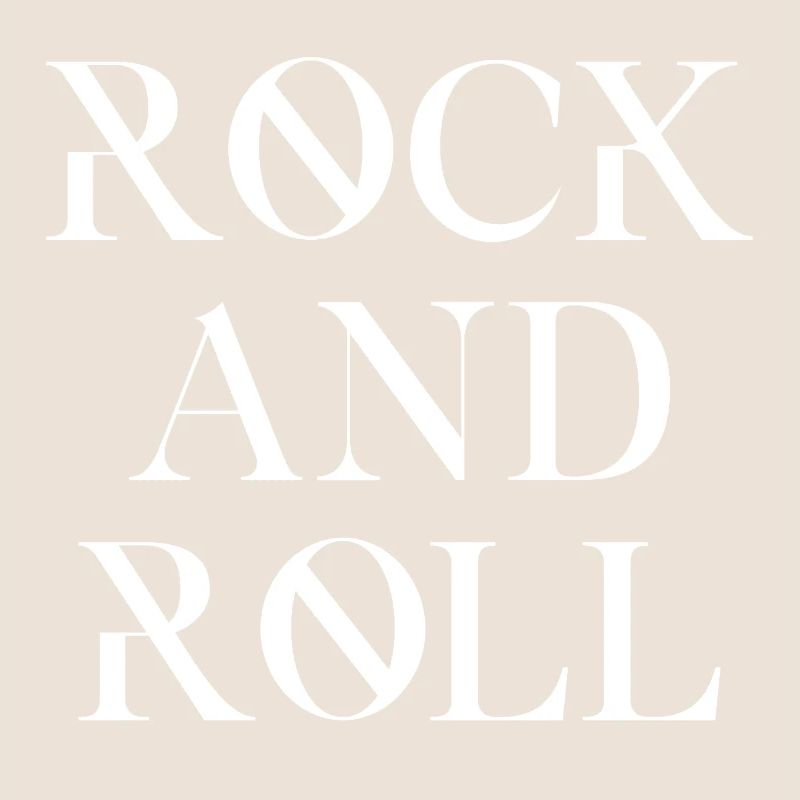 Conception de typographie rock and roll
