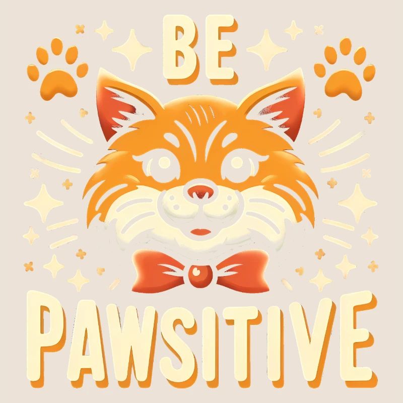 Be pawsitive cute cat