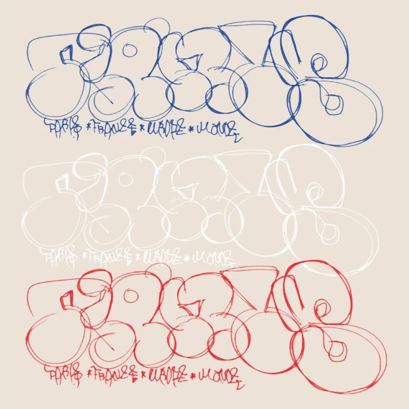 Impression de collage d'art graffiti (style bulle parisienne)