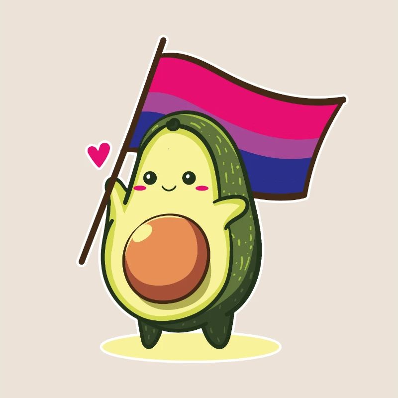 Avocado Bisexual Flagge Bi Pride LGBT Queer CSD