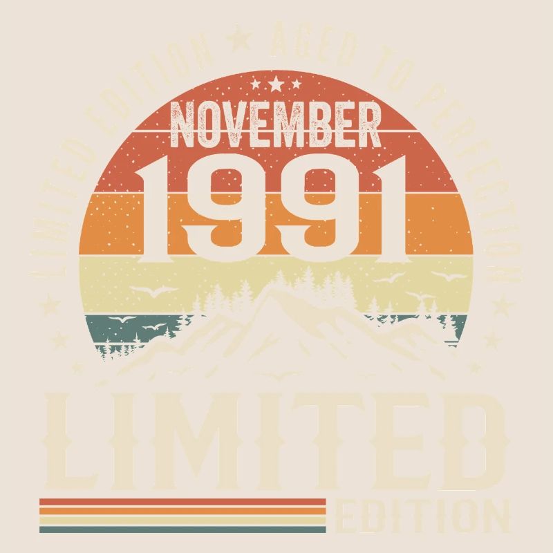 November 1991 Einzigartiger Retro-Geburtstag