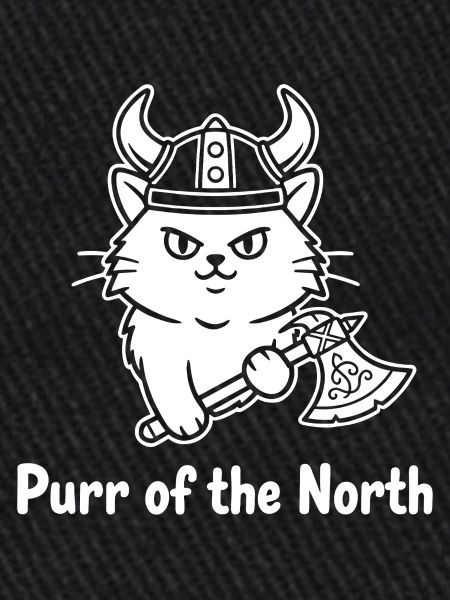 Chat viking avec hache