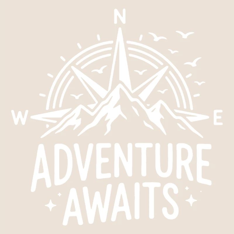 Adventure Awaits Mountain Compass
