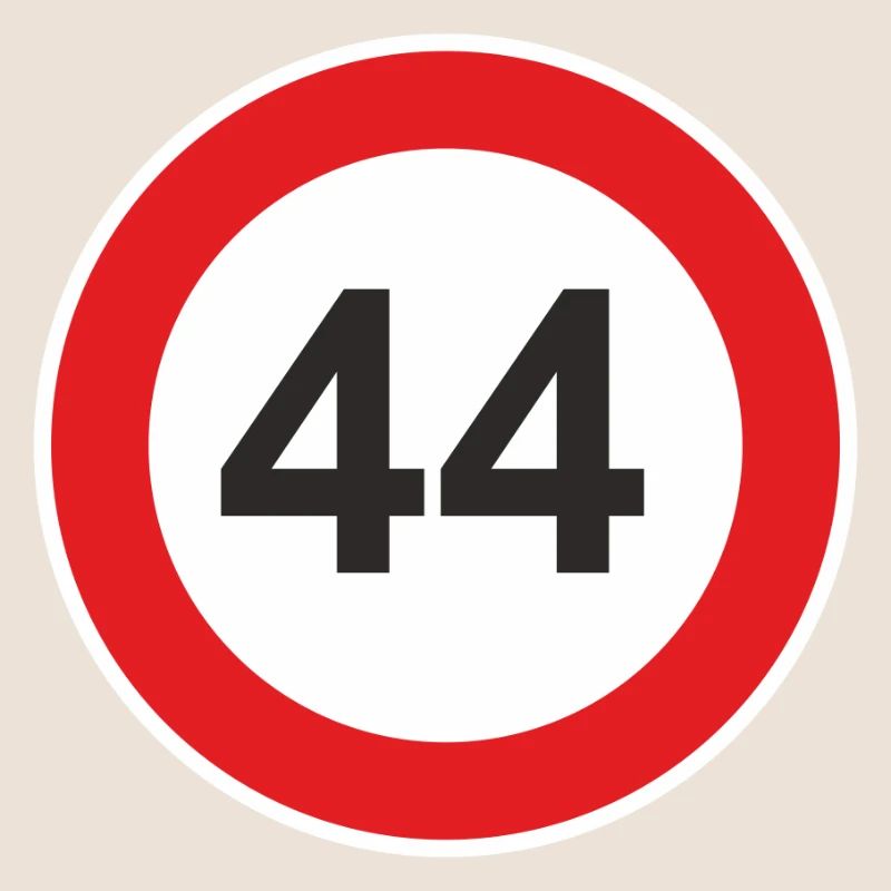 44 vierundvierzig Geburtstag Tempolimit