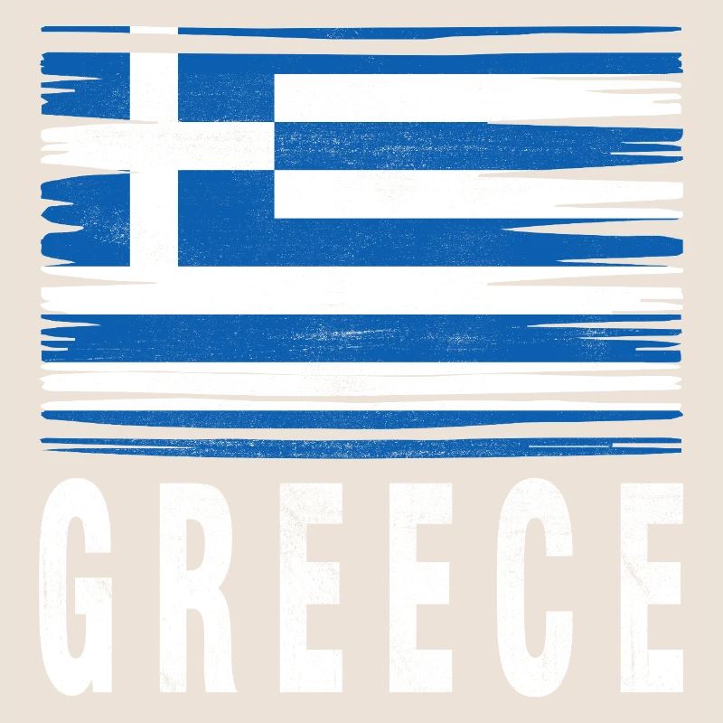 Brushstroke Flag Greece