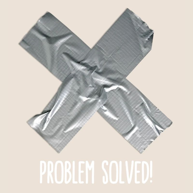 Problem solved (place on black item)