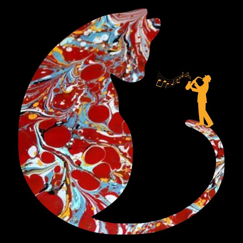 katze mit saxophon e 251