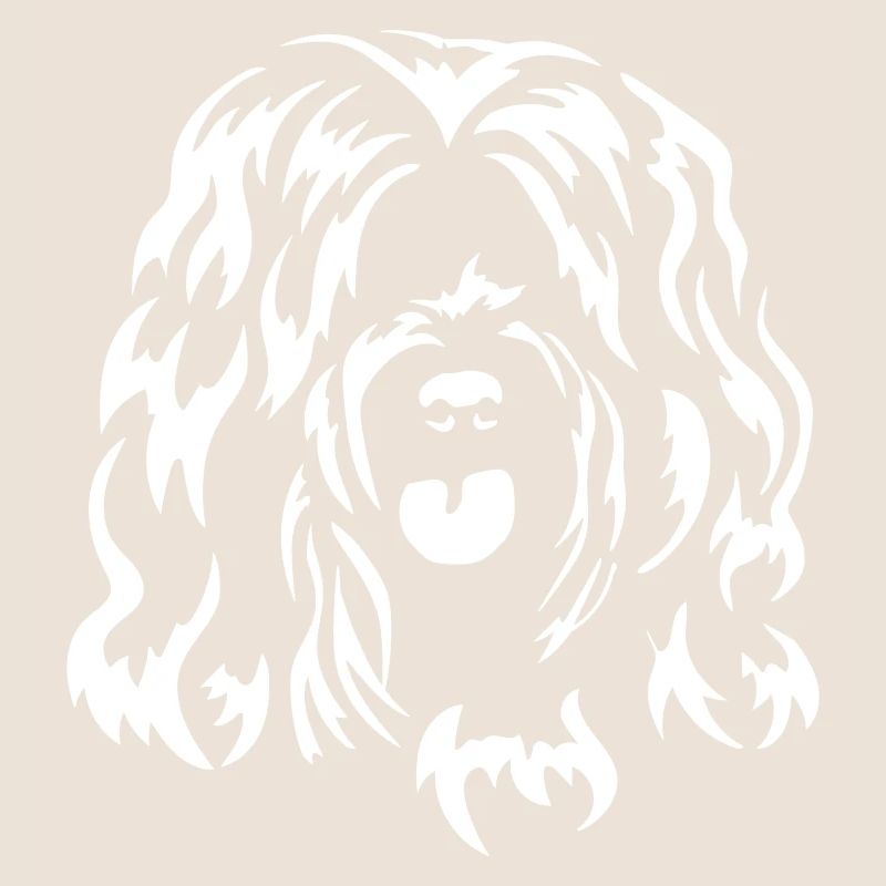 Tibetan Terrier Head "Black Edition"