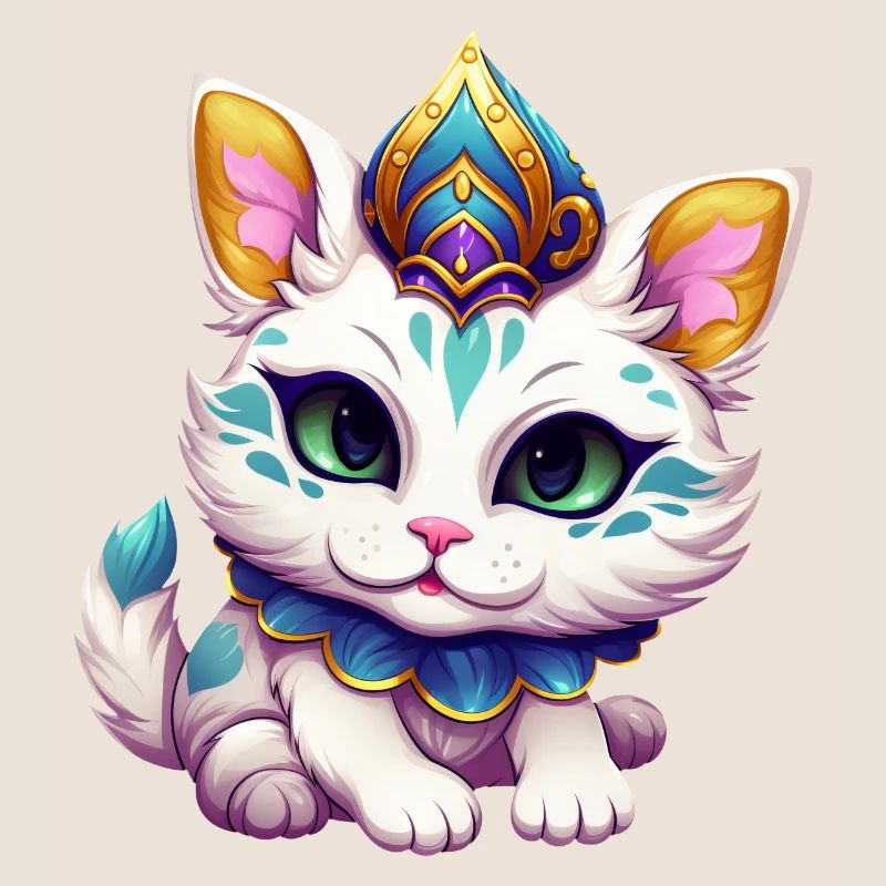 Bande dessinée de carnaval de chat de Mardi Gras