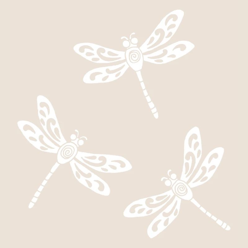 trio de libellules blanches
