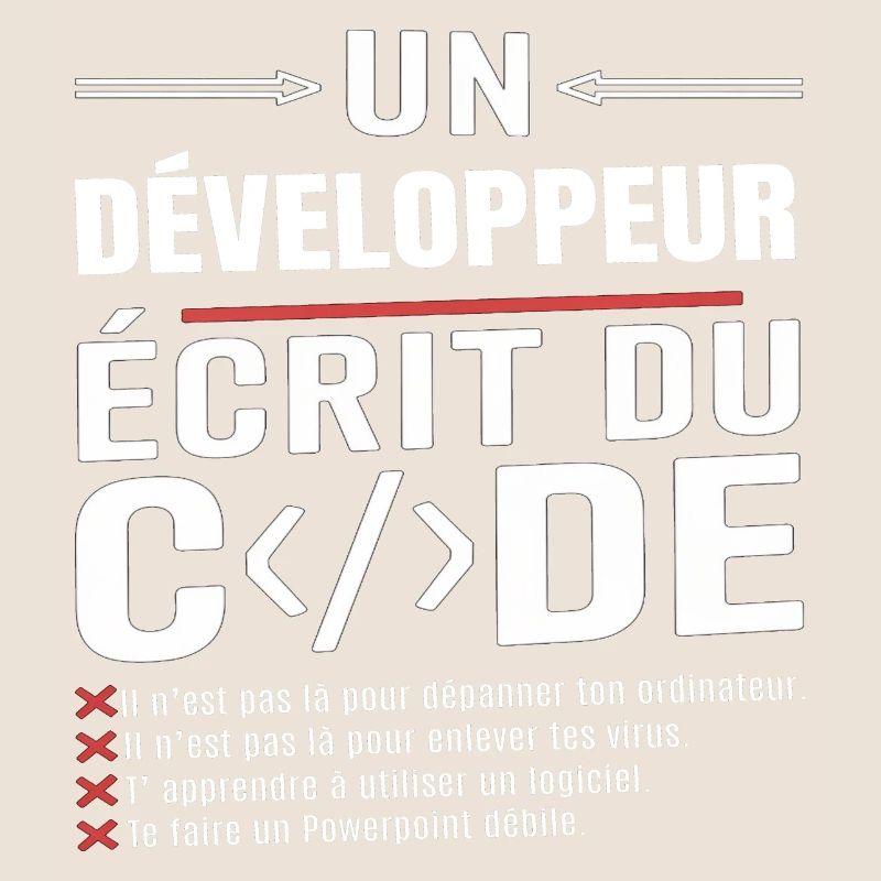 Un développeur écrit du code humour programmation
