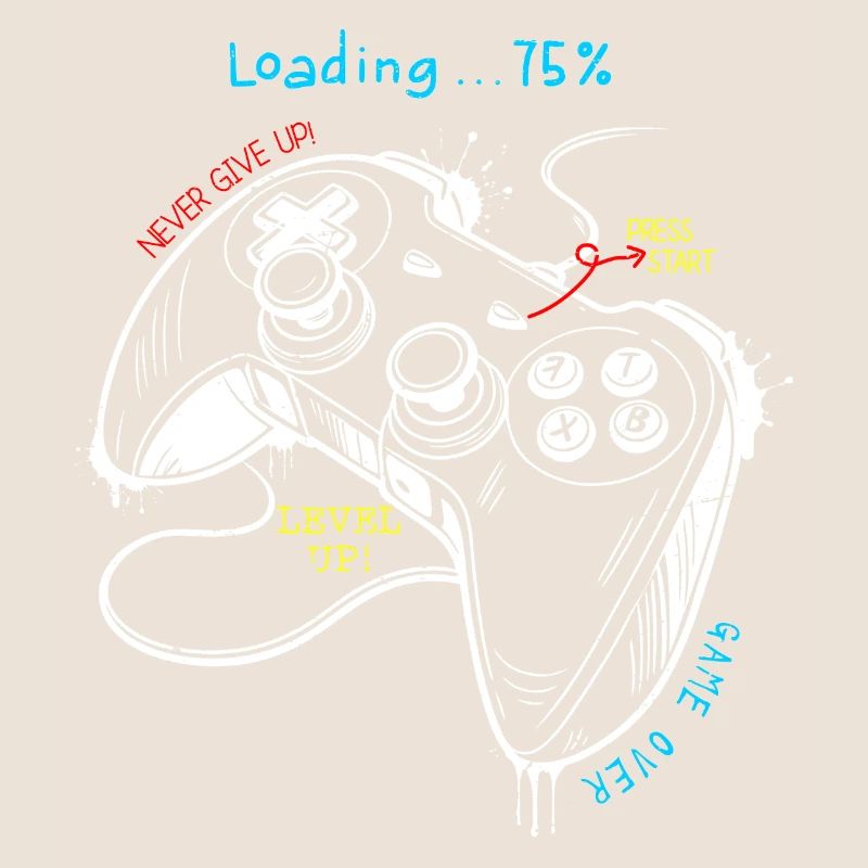Retro Gaming Style Controller Art