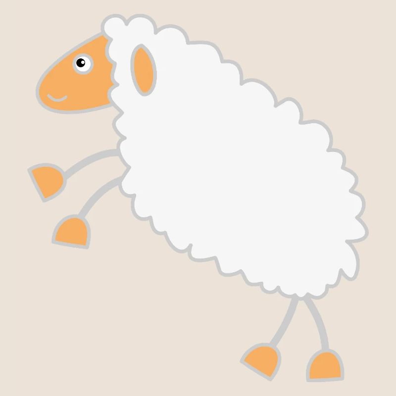 Conception de dessin animé de mouton moelleux