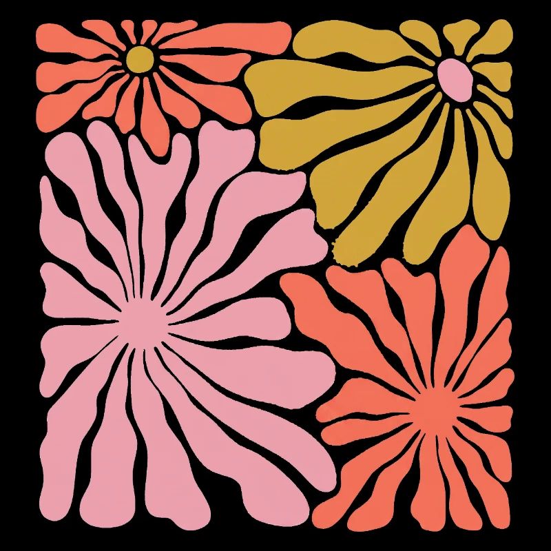 Spring Blossoms Pop Art Pattern