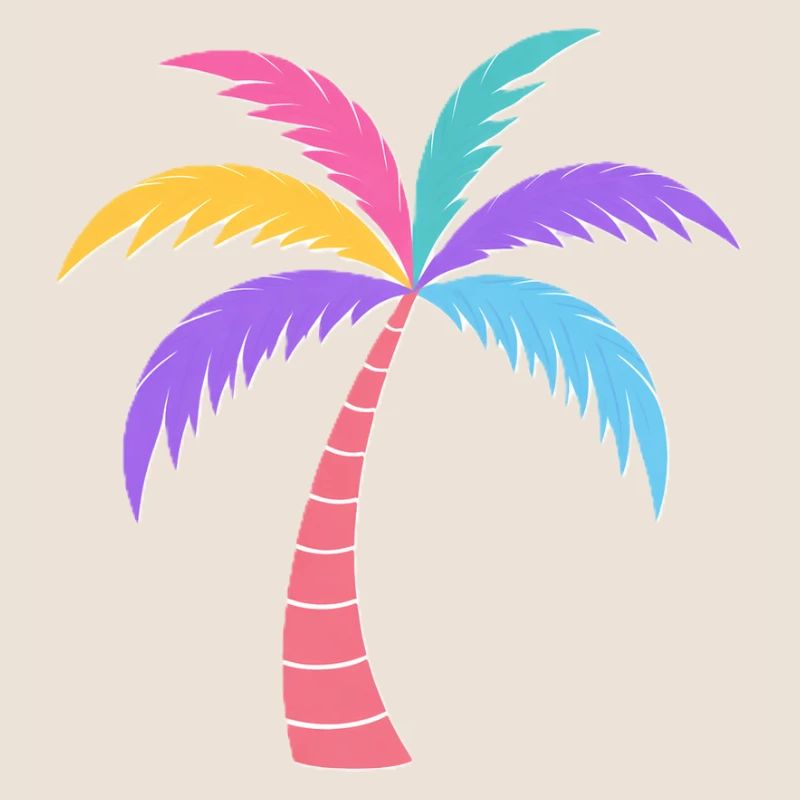 Bunte Palme Regenbogenfarben