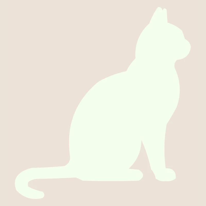 Silhouette de chat nocturne au clair de lune