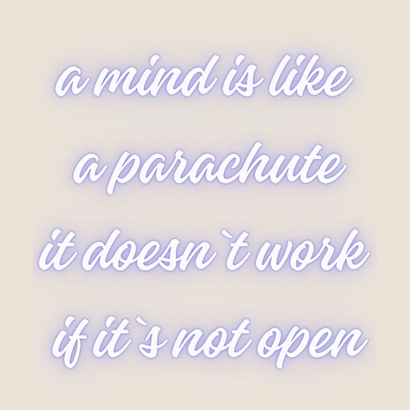 Open Mind Parachute Quote