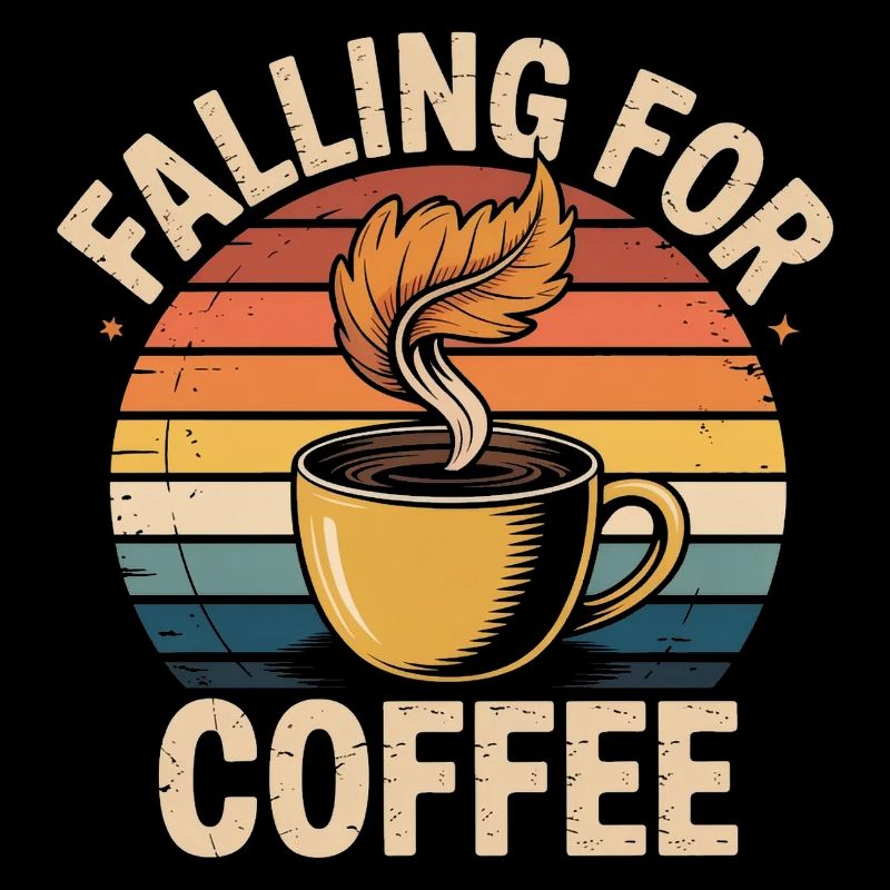 Falling For Coffee Retro Vintage Fall