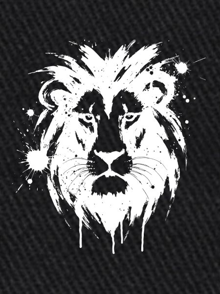 Lion Blanc Éclaboussures Peinture