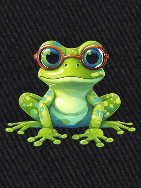 Nerd-Frosch mit Brille