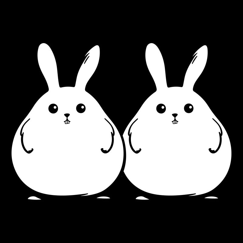 Bunny Funny Easter Couple