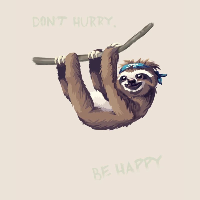 Sloth hang out chill fun humor nerd slow l
